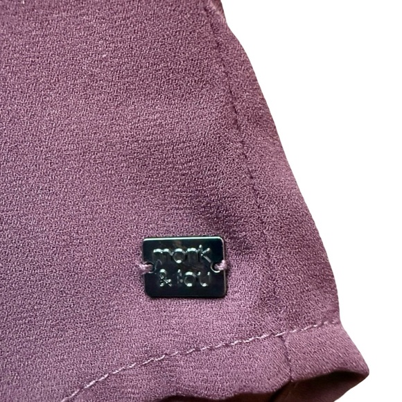 Monk and Lou Burgundy Shift Mini Dress Size S Minimalist Office Business Work - Picture 5 of 7